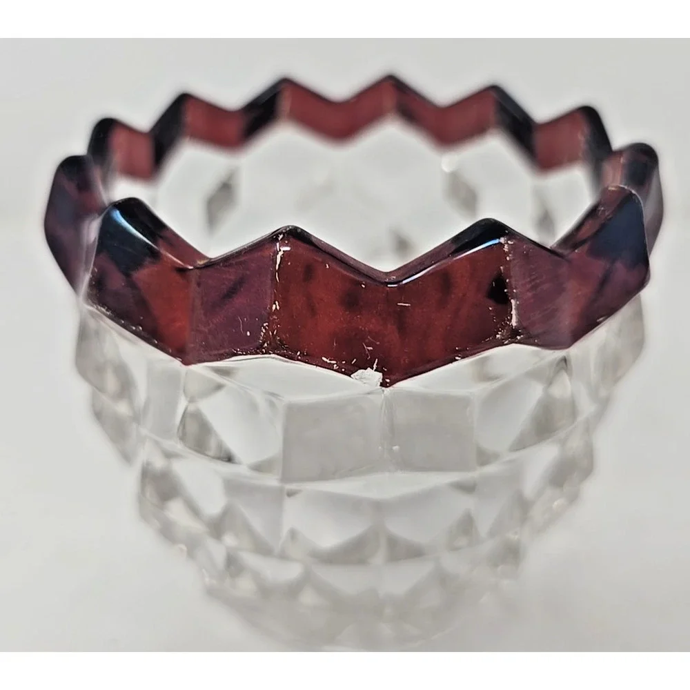 Vtg EAPG Fostoria American No 2056 Pattern Ruby Stained Glass Spooner‎ U174/1